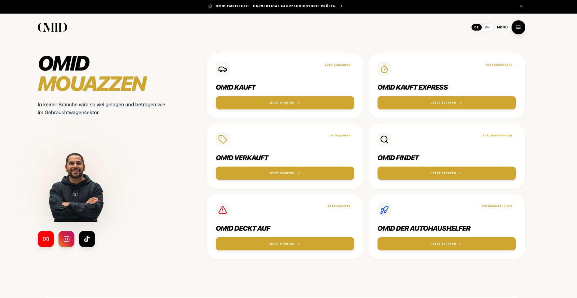 Beispiel einer von NOVU gebauten Website